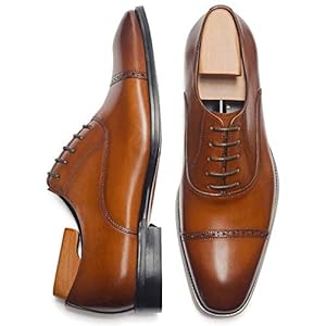 Men’s Oxford Formal Comfortable Dress Shoes Genuine Leathers