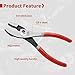 HOUSERAN 8-In and 10-In 2 PCS Slip Joint Pliers, Small Pliers with Non Slip Handle, High Carbon Steel, 8 Inch Grip Pliers for Tightening, Loosening and Gripping Nuts and Bolts