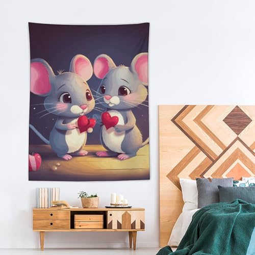 Tenture murale polyester art abstrait grande taille salon YKUDBN - 4