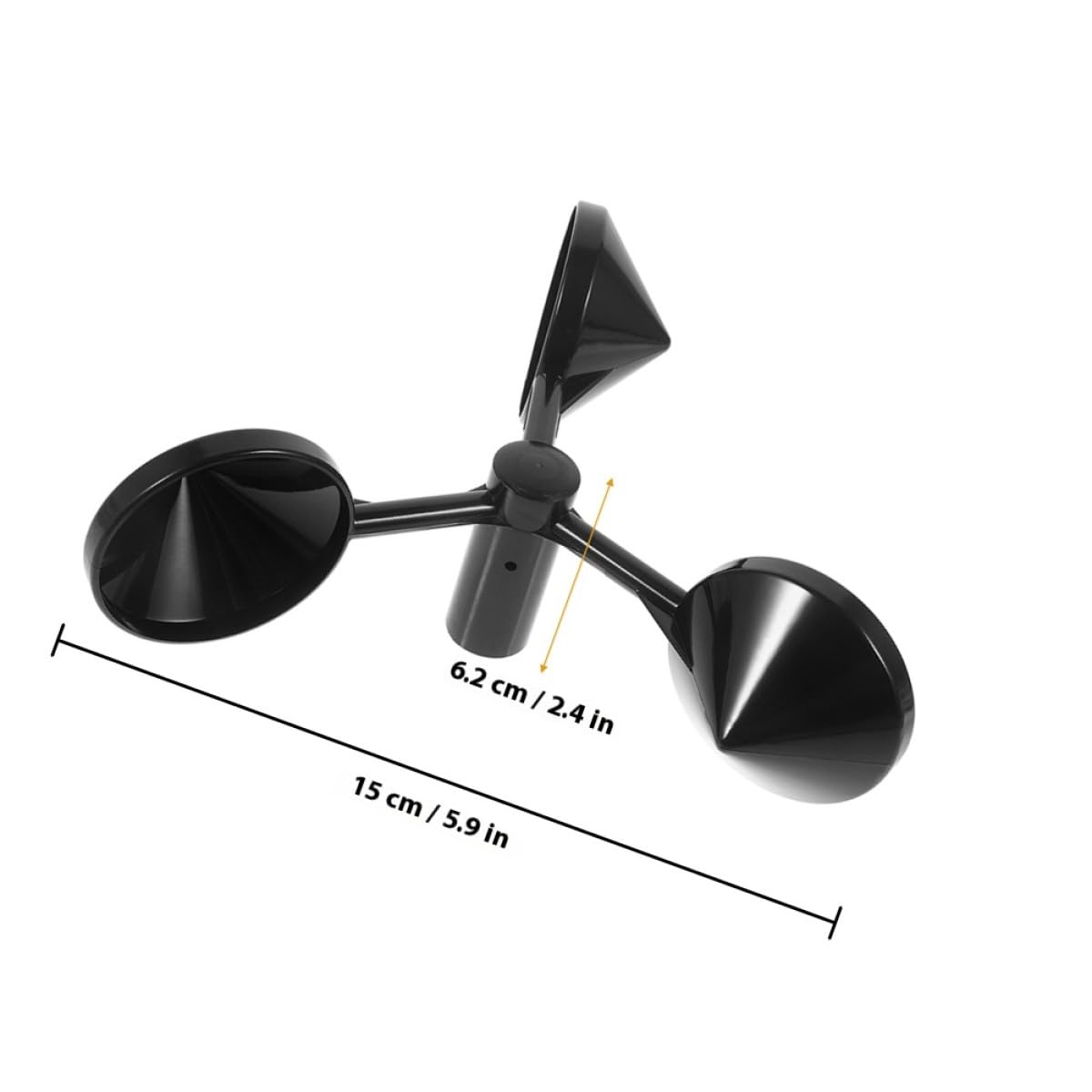 DOITOOL Sensor de Anemómetro para Medición de Viento en Exteriores, Carcasa Abs Resistente para Transmisor de Viento, Juego de 3 Unidades para Medición Precisa en Jardín y Patio