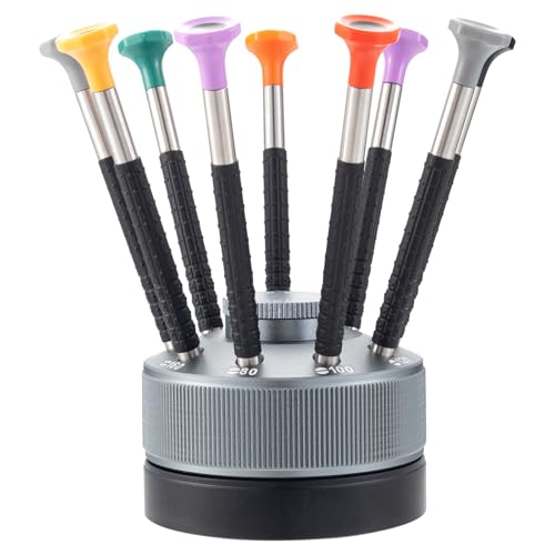 Watch Screwdriver Set with 9pcs Precision Slotted and Phillips9pcs Different Sizes With 9 Extra Replace Blades Watchmaker Screwdriver Set for Watch/Eyeglass/Jewelry Repair