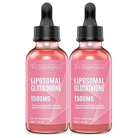 Liposomal Glutathione Liquid 1500 mg, Reduced Glutathione Supplement, Supplement for Detoxification, Aging Defense, Immune System, 4.05 oz Cover