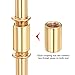 MECCANIXITY Lighting Downrod, 8 Inch Long M10 Threaded Extension Rod Lighting Fixtures for Pendant Light Island Lighting Chandeliers Fan, Gold Tone 4 Set