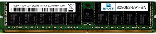 Brute Networks 809082-591-BN - 16GB PC4-19200 DDR4-2400Mhz 1Rx4 1.2v ECCo^ς RDIMM (OEM PN # 809082-591Ɠ)