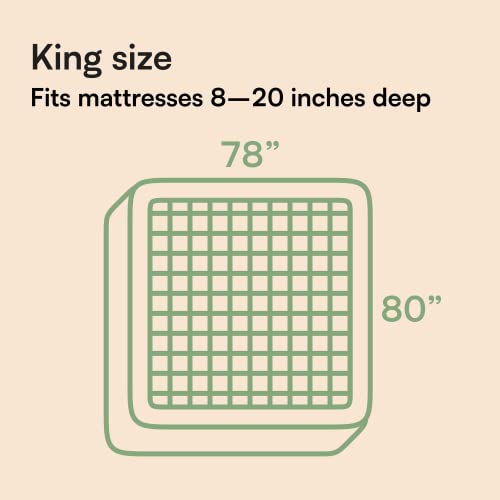 Bamboo Mattress Topper King 78X80 Inches Bed Size Fits 8-21 Inches Deep Mattresses Cooling Breathable Extra Plush Thick Fitted 20Inches Pillow Top Mattress Pad Firm Back Pain Ultra Soft #TOP6