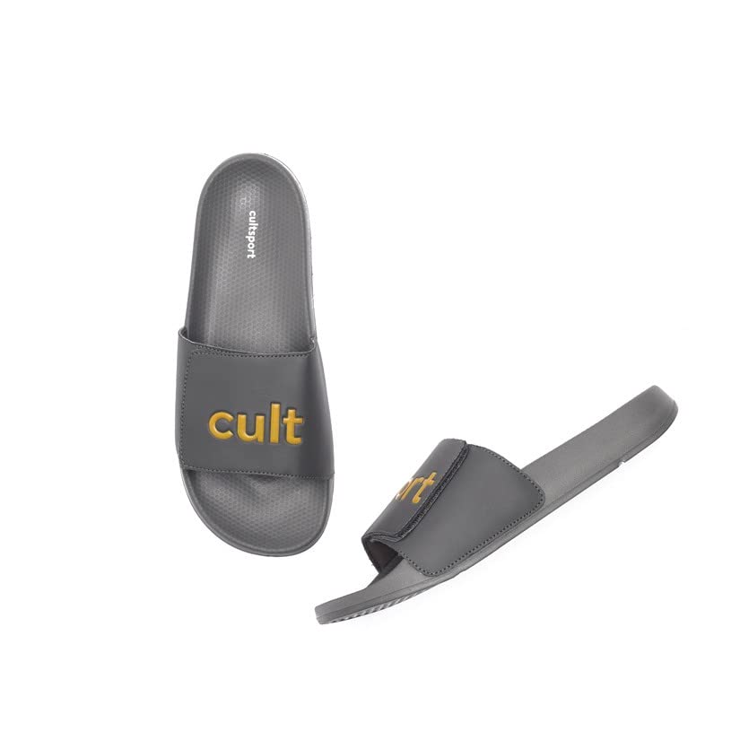 Image of CULT CultSport | Locomo Grey Men Slides | Lightweight | Enhanced Cushioning
