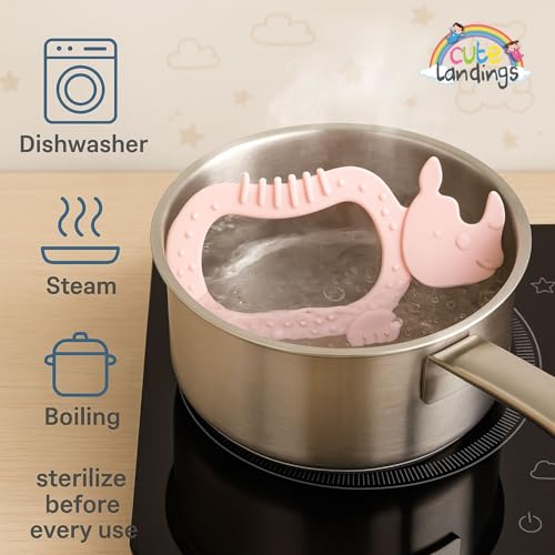 Image of Silicone Teething Toy for Newborn Baby Boys & Girls | BPA-Free, Food-Grade | Gum Relief, Chewing Aid |Teether| Easy-to-Grip Essentials (3+ Months)