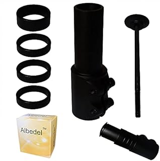 Albedel Black Bike Fork Stem Extender Handlebar Riser Bicycle Aluminium Alloy Adjustable Adaptor Neck Riser for Road Bike Mountain Bike MTB