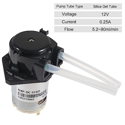 Image of 2Pcs DC 12V Peristaltic Pump DIY Small Liquid Dosing Pump for Aquarium Lab Analytical - Black