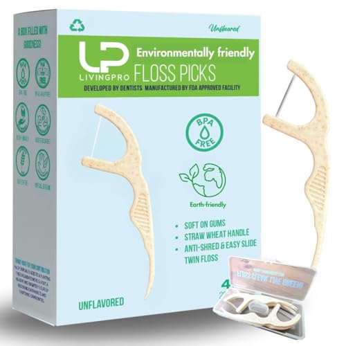 Image of Dental Floss Picks (220 Count) with Travel Case - Thin Single Thread Tooth Flossers, Shred-Resistant Smooth Glide for Plaque Removal, Gentle on Gums | Adults & Kids
