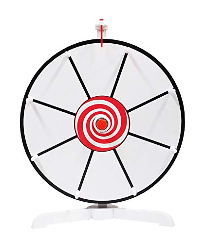 Spinning Prize Wheel 12â€ White Face Dry Erase Spin Wheel with Classic Peg Design