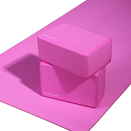 Balancefrom Goyoga All-Purpose 1/4-Inch High Density Anti-Tear Exercise Yoga Mat With Carrying Strap,Pink #TOP3