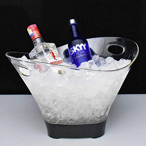 Seau à Glace LED 3,5 Litres - Changement De Couleurs RGB - Pour Champagne, Vin, Bière - Fêtes, Bars
