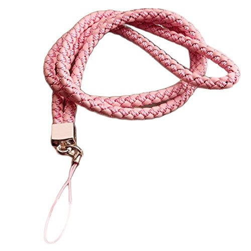 IHRKleid Schlüsselband Schlüsselbänder Schlusselband Band Neck Straps Lanyards Umhängeband mit Handyschlaufe für Mobile Handys, Kameras, USB Flash Laufwerke, Kartenhüllen Keys, 45cm Länge, Rosa