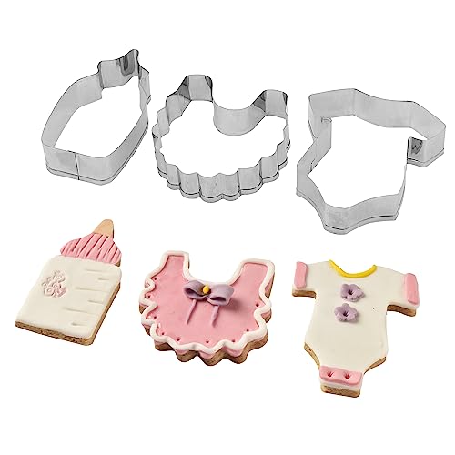 Heyiminy 3-Piece Baby Shower Cookie Cutters cover