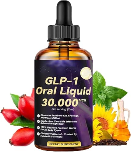 Dormoran GLP-1 líquido oral, suero complejo de péptidos Dormoran GLP-1, gotas adelgazantes GLP-1 para pérdida de peso, gotas GLP-1, suplemento GLP-1 para hombres y mujeres (1)