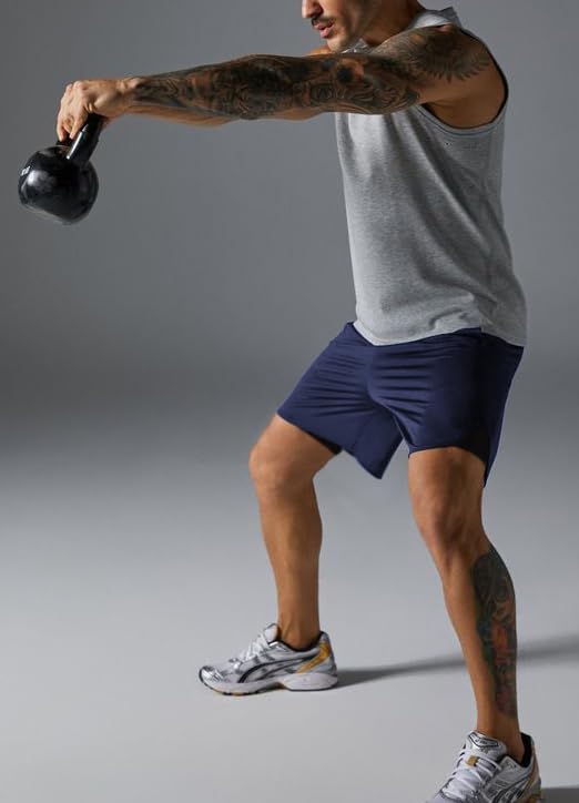 COOFANDY Men's 2 in 1 Running Shorts 2 Pack Athletic Shorts Quick Dry Gym Training Workout Shorts with Pockets4