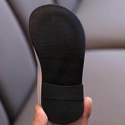 IWIHMIV Girls Bow Ankle Boots Chunky Heel with Zipper Casual Slip On Flat Dress Booties for Kids4