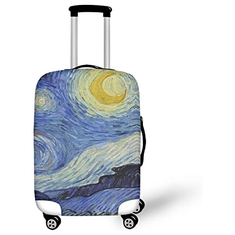Belidome Van Gogh Starry Sky Travel Luggage Protector Suitcase Cover, Washable Luggage Cover for Carry on- Fits 18-32 Inch Luggage Cover