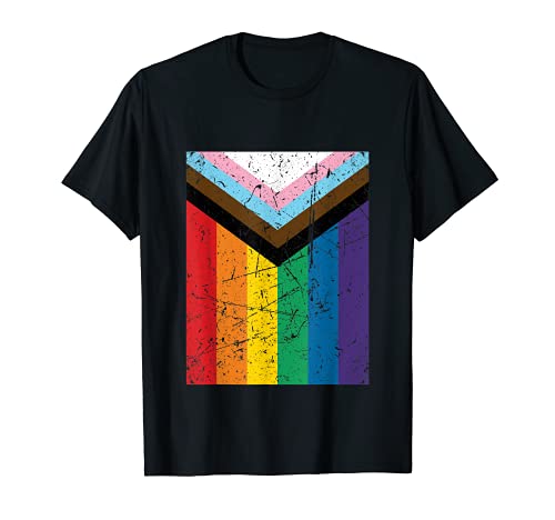 Philadelphia Rainbow Colorful Pride Flag LGBT Gift (Ver. 3) Maglietta