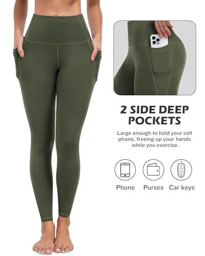 Image of ATHVOTAR Leggings with Pockets for Women, 7 Packs High Waisted Workout Tummy Control Yoga Pants