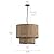 Aiwen Rattan Chandeliers 4-Light 19.68 inch Hand Woven Rattan Pendant Light Fixture 2-Tier Coastal Bohemia Drum Chandelier Hanging Pendant Lighting Over Table for Dining Room E26, Wheat