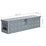 vidaXL Aluminiumkiste 80,5x22x22cm Alu Box Koffer Werkzeugbox Transportkiste - 2