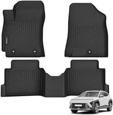 All Weather Floor Mats Fit for Hyundai Kona 2024 2025(Only Gas) TPE ...