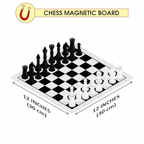 Image of Ankit toys & Games Magnetic Chess 12 inch - Travel-Friendly Game Board for Kids & Adults - Portable, Durable Strategy Game - Fun Family Activity for Age 6+