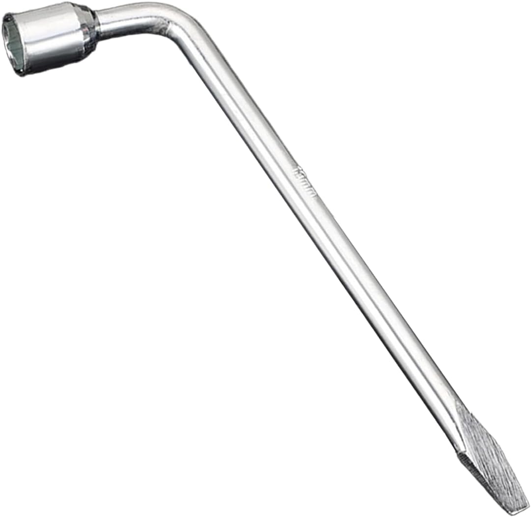 UHANBUT 19mm L-Shaped Lug Wrench - Durable Chrome Vanadium Steel Tire Socket Tool for Easy Car Tire Changes & Repairs