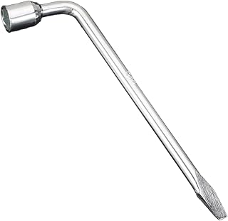 UHANBUT 19mm L-Shaped Lug Wrench - Durable Chrome Vanadium Steel Tire Socket Tool for Easy Car Tire Changes & Repairs