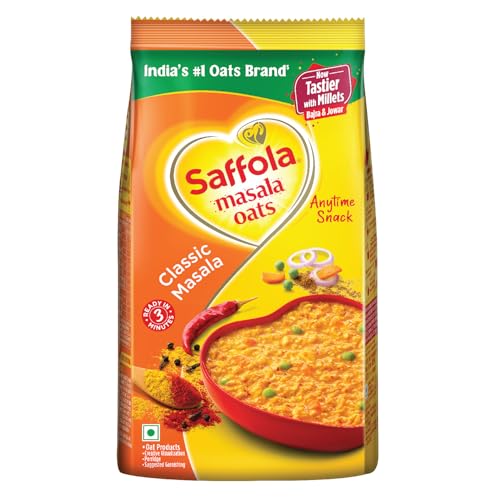 See full amazon price history chart for Saffola Masala Oats Classic Masala | Tasty, Anytime Snack | Ready in 3 mins | Millets Goodness- with Bajra & Jowar | No maida, No added preservatives | helps manage weight |750g Saffola Masala Oats Classic Masala | Tasty, Anytime Snack | Ready in 3 mins | Millets Goodness- with Bajra & Jowar | No maida, No added preservatives | helps manage weight |750g (B0DCK52K47) Amazon Price History, Amazon Price Tracker
