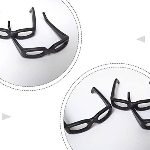 Toddmomy 60Pcs Mini Doll Sunglasses Doll Dress Up Glasses Mini Black Eyeglasses For Dolls Costume Accessories #TOP7
