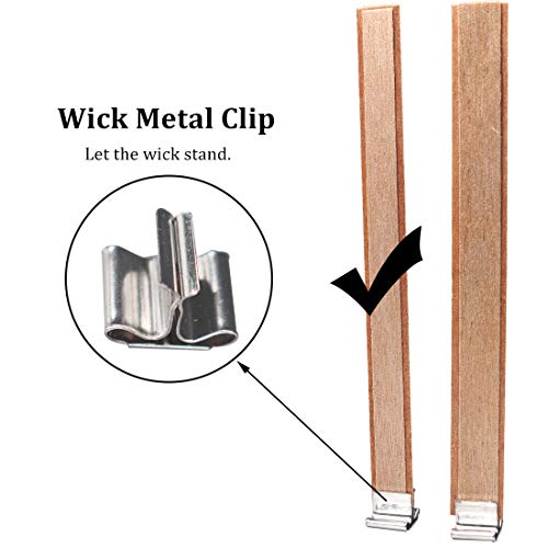 (Durable 3 Layers, 20Pcs) Lenisc Wooden Candle Wicks With Iron Stand Bases For Candle Making Craft Natural Wood Candle Wicks For Diy Soy Wax Candles 5.9Inch/15Cm Wooden Cores (0.51Inch/1.3Cm Width) #TOP5