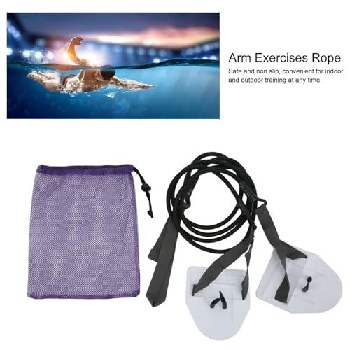 Entrenador de fuerza para brazos de natación en látex blanco miniatura 6
