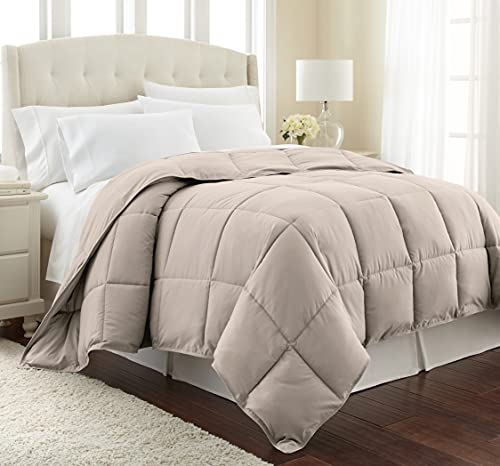 Vilano Springs Premium Quality Over-Sized All-Season Down-Alternative Comforter, Bone, King   California King