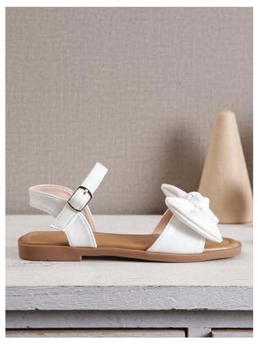 GORGLITTER Girl's Sandals Dressy Bow Ankle Strap Sandal Open Toe Slides Flats Cute Summer Vacation Sandals4