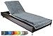 Brandsseller Housse de Protection pour Chaise Longue de Jardin de Plage en éponge 100 % Coton Environ 75 x 200 cm Couleur: Gris