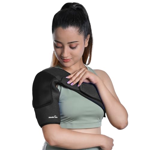 Image of Wonder Care Rotator cuff brace for shoulder pain relief Neoprene Shoulder support brace for men and women for dislocated, frozen, mouse shoulder (Universal size: 26 inch-36 inch)