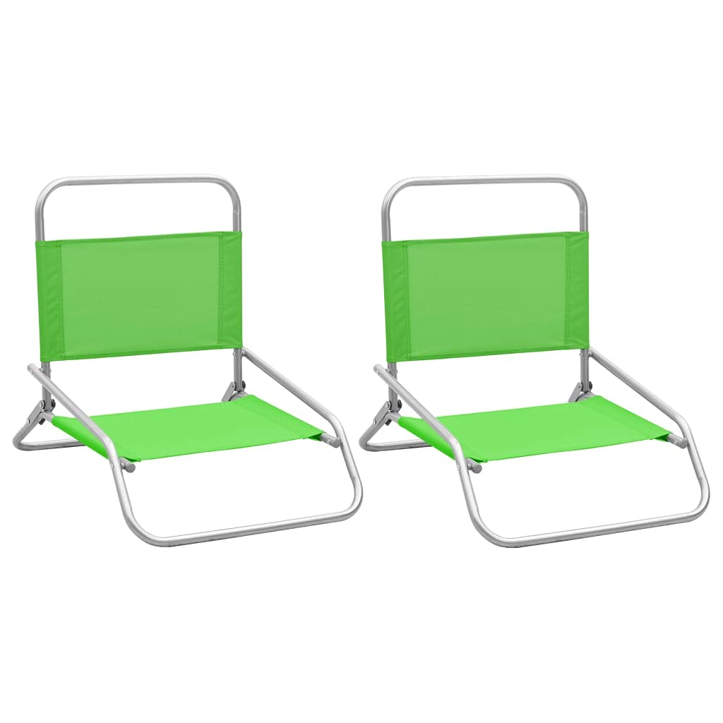 Klappbare Gartenstühle 2 Stück Grün Stoff Outdoor Campingstuhl Balkon Lounge mit Stahlrahmen, leicht zu transportieren, ideal für Terrasse, Park, Strand, Garten, und Freizeit im Freien