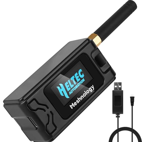 Image of ESP32 Lo Ra V3 Development Board + 1100mAh Battery + Case + USB Charger Cable Set - with 915MHz Antenna and SX1262 Lo Ra V3 Devices for Mesh Tastic Ar duino Lo Rawan IOT (N30,4-in-1,Black)