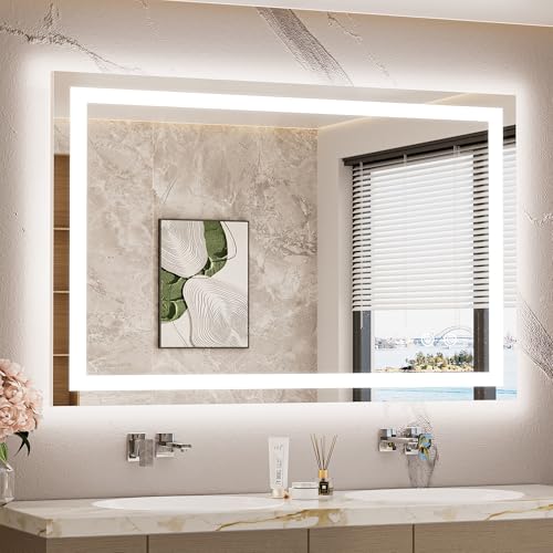 TETOTE LED Bathroom Mirror with Dimmable Lights
