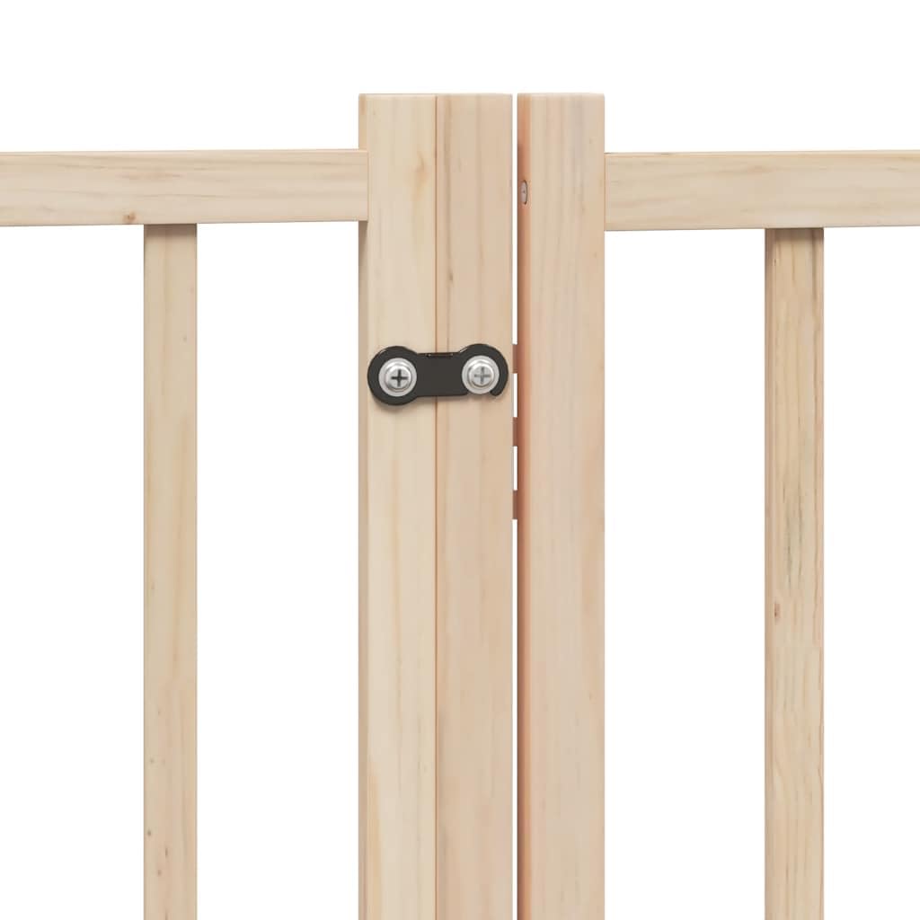 vidaXL Puerta para Perros Plegable 6 Paneles Madera de álamo 300 cm, Puerta para Mascotas, Puerta de Seguridad para Perros, Puerta para Perros de Seguridad