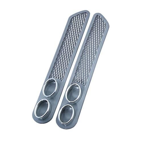Tubo de escape de coche Juego De 2 Puntas De Silenciador De Escape Para Coche, Accesorio De Goma ABS, Pegatinas De Tubo De Escape Doble Y Simulador De Sonido. Punta silenciador coche(‎S)