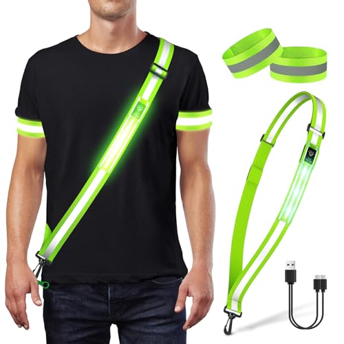 Ya en mundofriki.es: FainFun Luces de Seguridad con Cinta Reflectante, LED Cinturón Reflectante Recargable con 2 Brazaletes Reflectantes, Bandas Reflectoras de Alta Visibilidad para Correr, Senderismo, Ciclismo