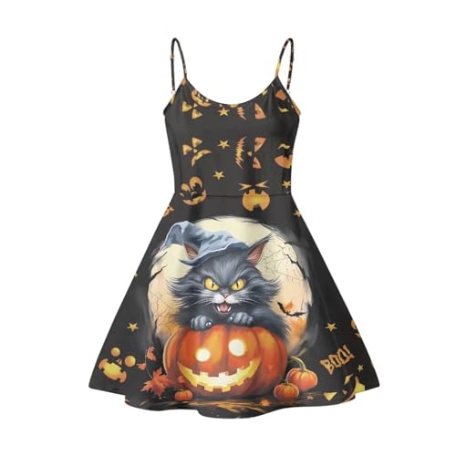 Image of Cozeyat Women Girls Summer Sleeveless Dress Casual Swing Beach Cover Up Knee Length Dresses,Large Size XS-4XL