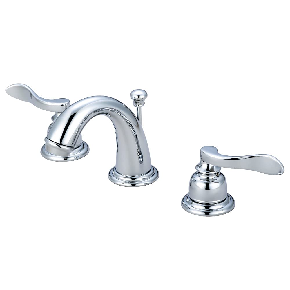Robinet de lavabo Kingston Brass en chrome poli au design moderne et finition miroir