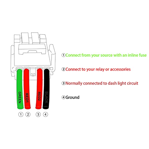 Image of Blue Led Driving Lights Push Button Switch with Wiring Connector for Nissan Pathfinder Navara X-Trail Qashqai Dash Switch Replacement 3A /12V (30 mm x 23 mm)