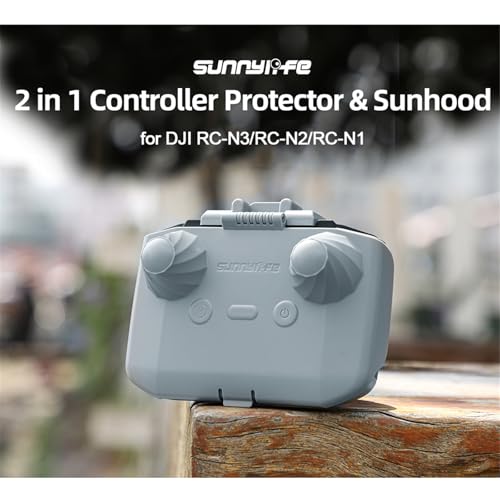 Wtohoby Sunhood & Rocker Protector for DJI RC-N3 N2 N1 Control Sunshade for DJI Mini 5 Pro Air 3S Air 3 2S Flip NEO Mini 4 3 Pro Mavic 3 Mini2/2SE Mini4K Drone No Display Screen Remote Controller