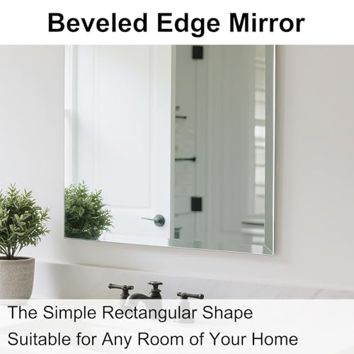 Frameless Full Length Mirror for Wall, 48x14 Inch Bathroom Vanity Mirror by Ruomeng - Used condition - Image 7